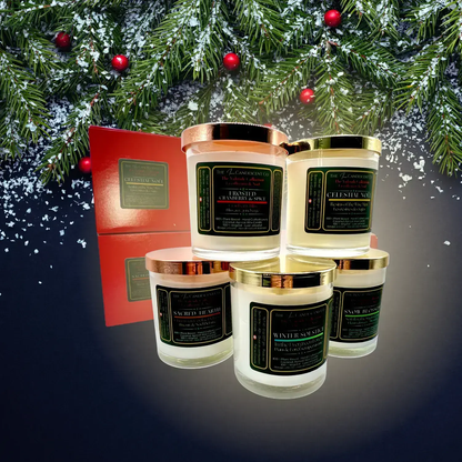 CELESTIAL NOEL | Sacred floral Christmas luxury coconut apricot wax candle