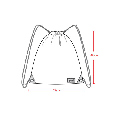 Drawstring Bag Navy With Star Print