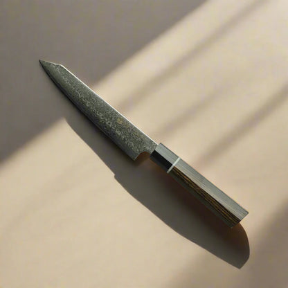 ZUIUN Japon | Couteau Petty Fait Main en Acier Damassé 150 mm