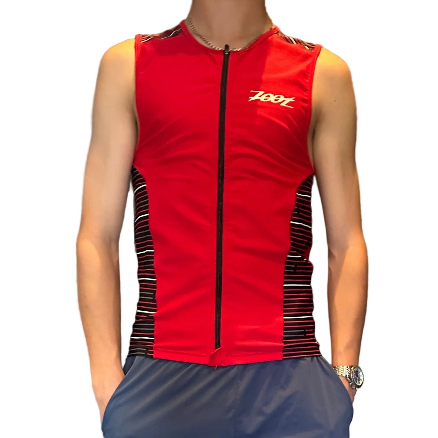Débardeur Performance Tri Zoot Sports Homme, Fermeture Éclair Intégrale, Taille Large
