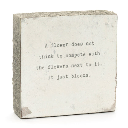 Art Block - Little Gem - A Flower Does Not
