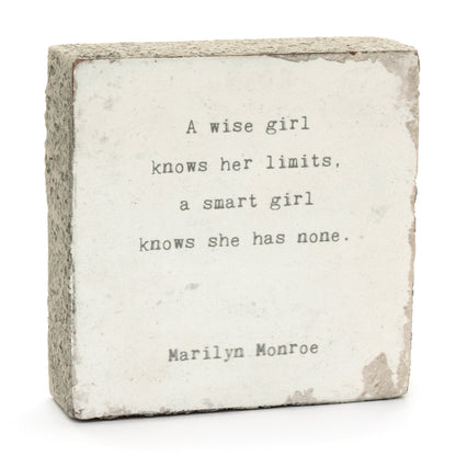 Art Block - Little Gem - A Wise Girl (Marilyn Monroe)