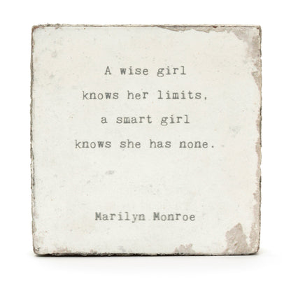 Art Block - Little Gem - A Wise Girl (Marilyn Monroe)