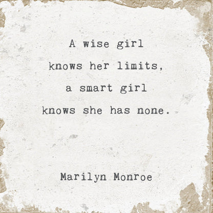 Marble Coasters - Lost & Found - A Wise Girl (Marilyn Monroe)