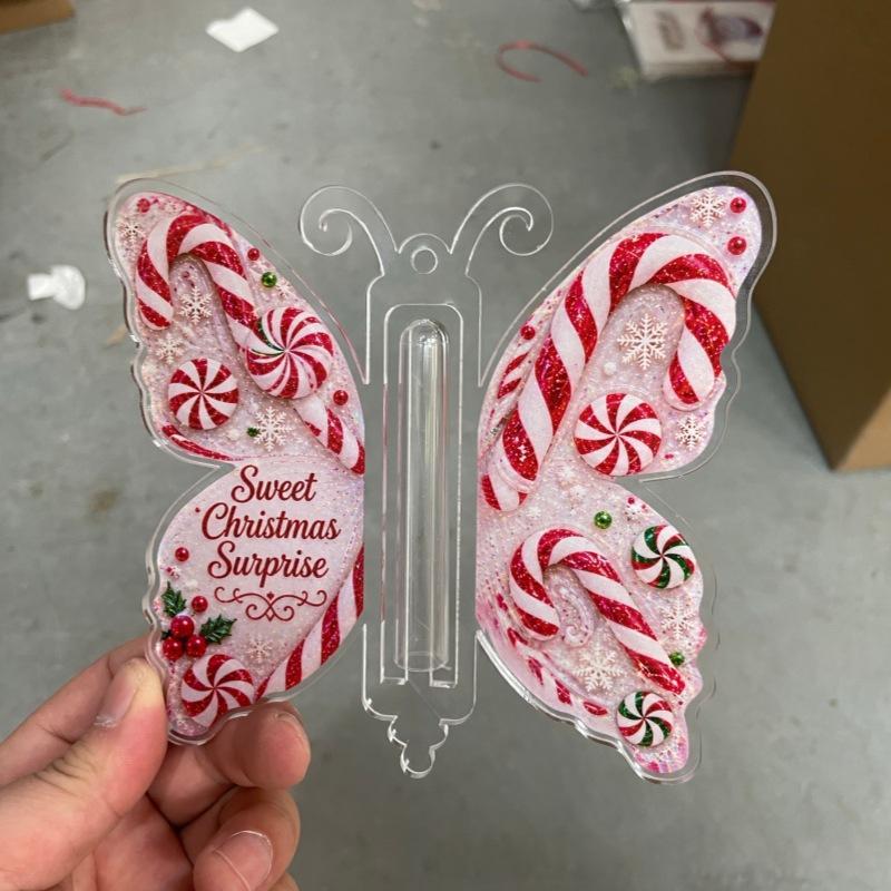 Christmas Butterfly Cash Gift Ornament