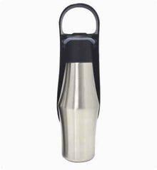 750ml Portable Dog Water Bottle – Stainless Steel Pet Water Dispenser with Silicone Bowl