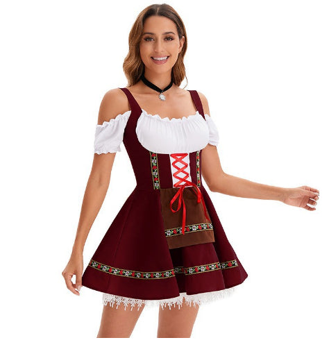 Costume de festival de la bière pour femme – Tenue de spectacle et robe de fête inspirée de l'Oktoberfest