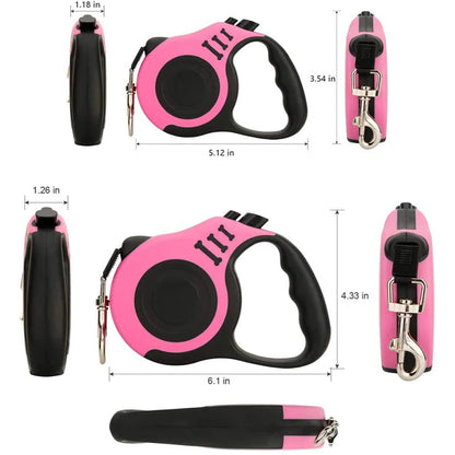 Laisse rétractable automatique pour chien et chat, 3m et 5m, en nylon durable, idéale pour la promenade et la course des chiots, accessoires pour animaux