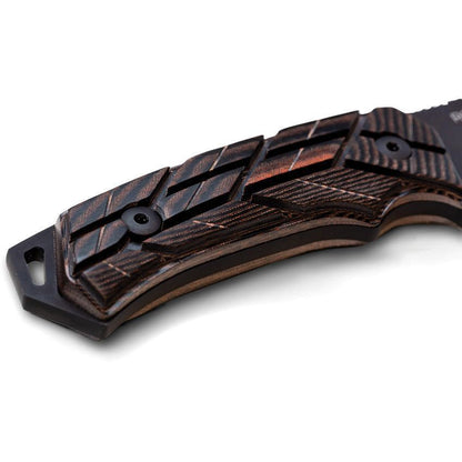 Couteau WOOX Rock 62 Mil-Spec, lame noire avec manche XGRIP