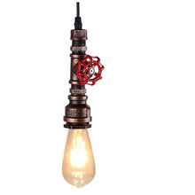 Lampe rétro en tuyaux industriels pour restaurant