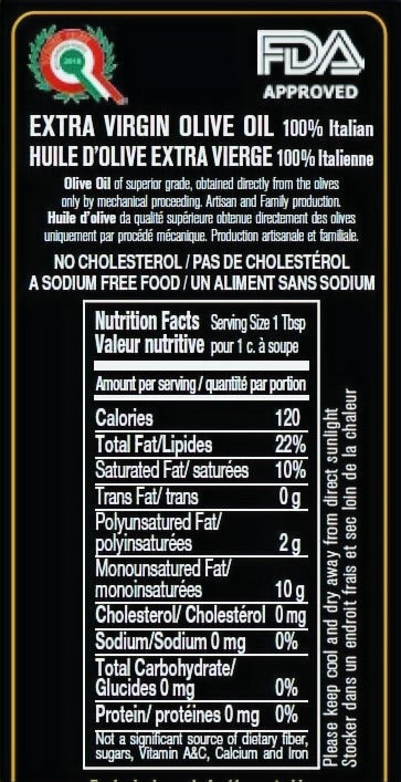 Huile d'olive vierge extra, 100 % Olives ITALIENNES, 500 ml