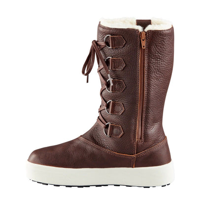 Bottes d'hiver en cuir imperméables doublées de laine Yorkville pour femme de Baffin avec fermeture éclair latérale