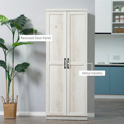 63-Inch Kitchen Pantry Cabinet – 5-Tier Storage Cabinet with Doors & Adjustable Shelves (Canada & United States Delivery Only)