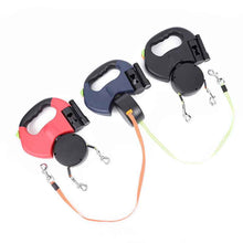Laisse rétractable pour petits chiens, double laisse réfléchissante pour animaux de compagnie, pivotant à 360°, laisse sans enchevêtrement pour promener deux chiens avec lumières, produits pour animaux