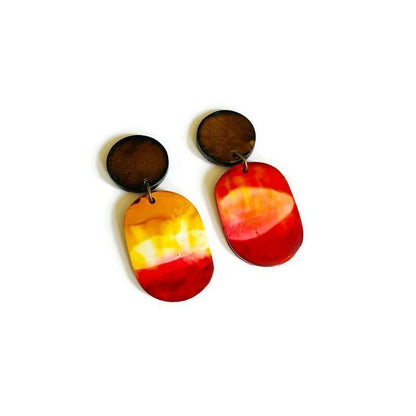 Boucles d'oreilles clips ombrées pour l'automne