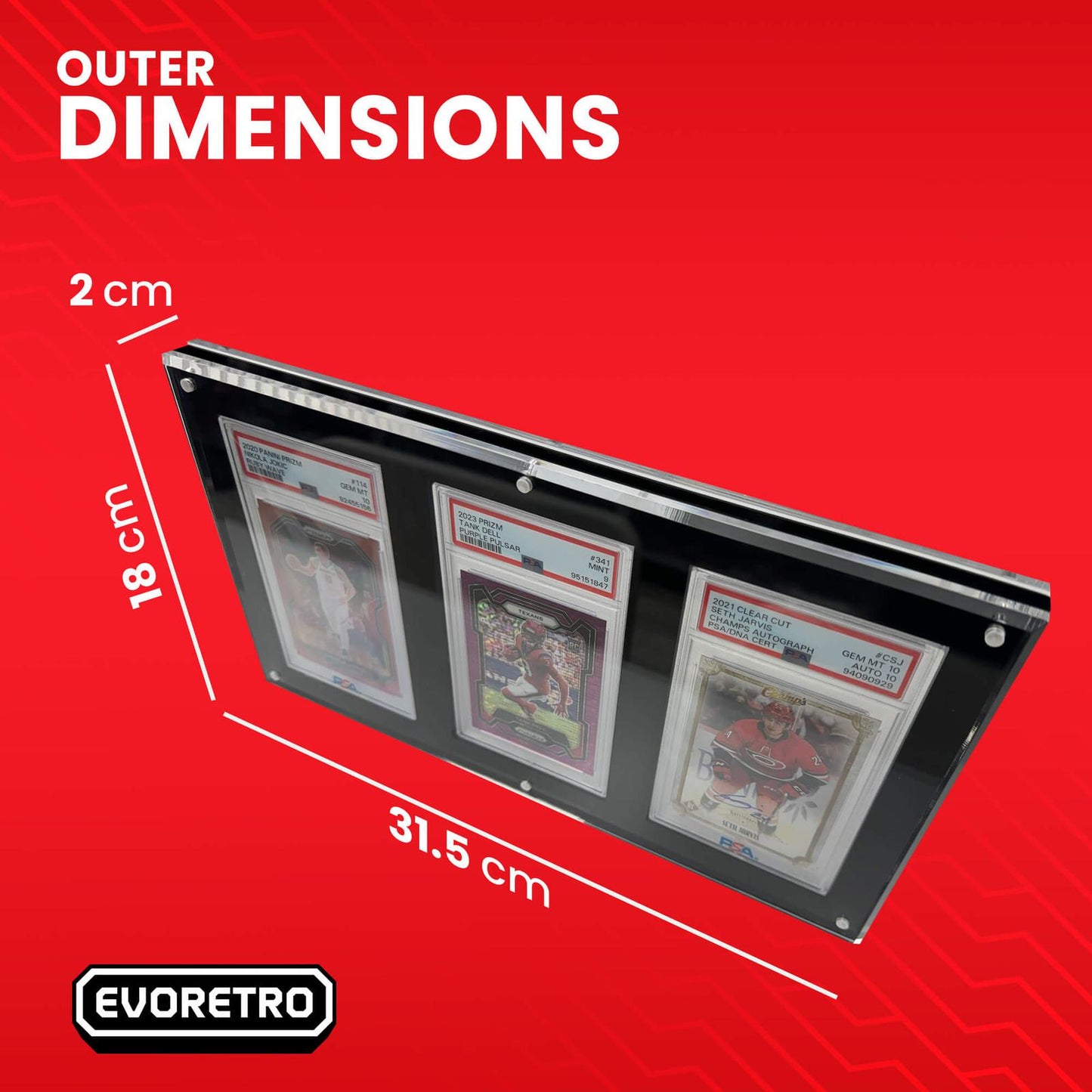 Cadre en acrylique EVORETRO pour PSA - 3 emplacements