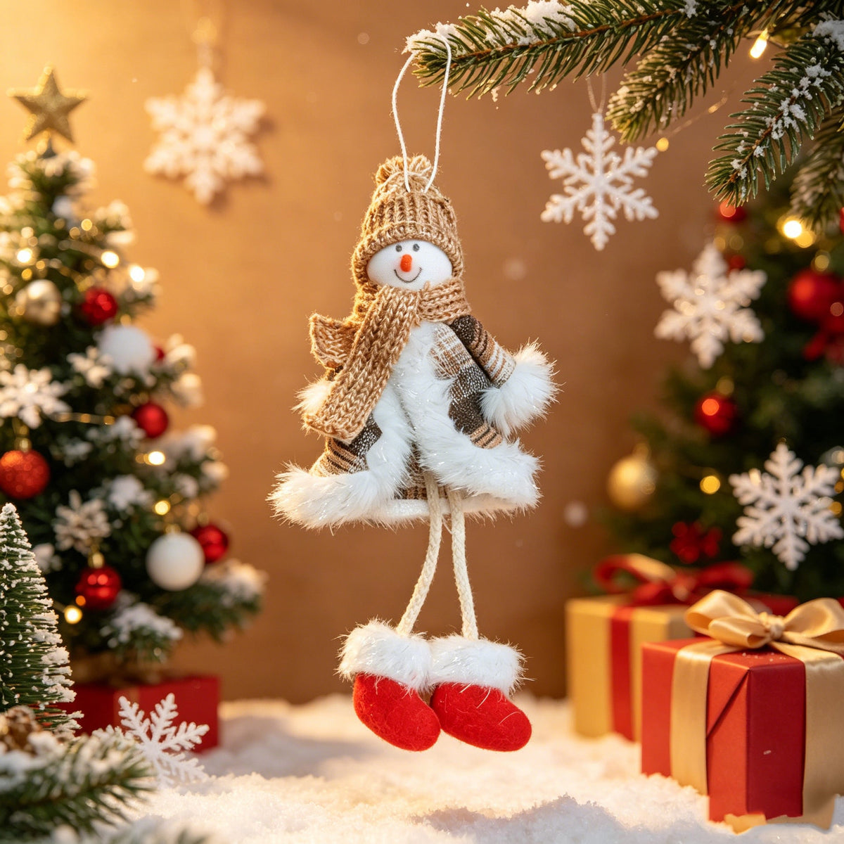 Angel Snowman Christmas Tree Ornament