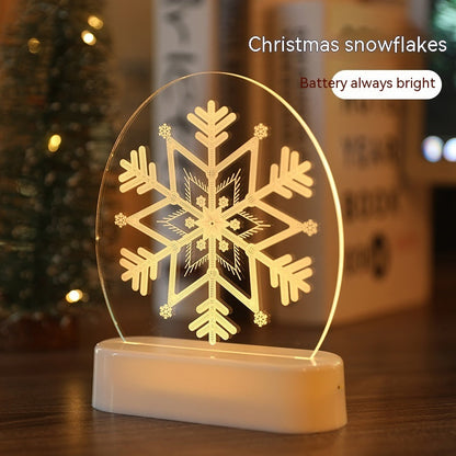 LED Christmas Night Light – Reindeer Ambience Lamp, Warm White, USB/Battery