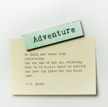 Aimant en bois - Aventure