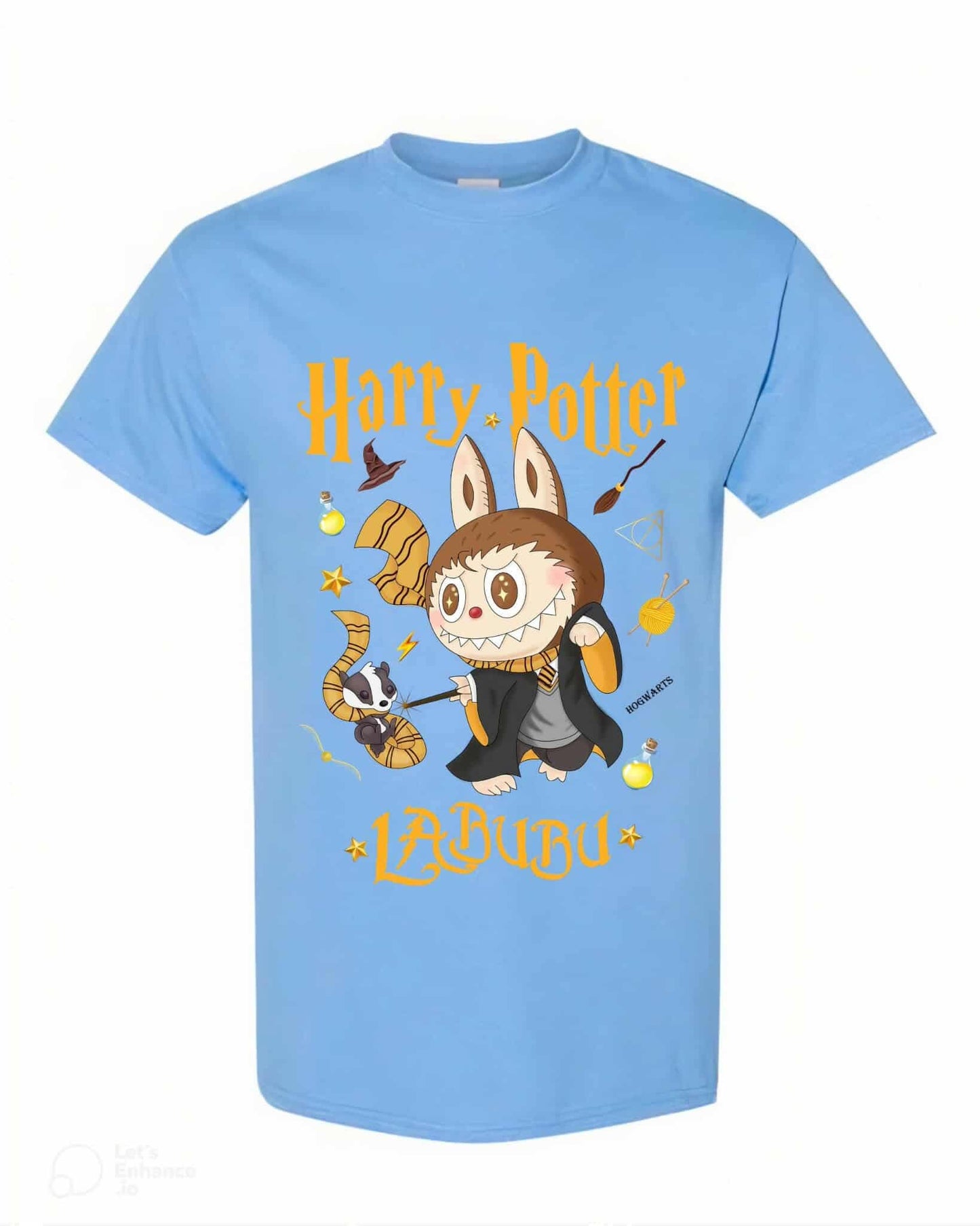 [Taille enfant] T-shirt Harry Potter Labubu – Motif sorcier mignon, 100 % coton