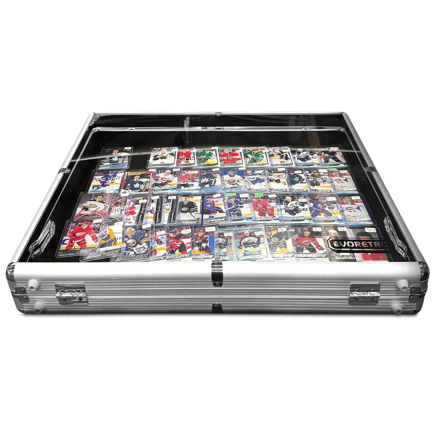 Présentoir vitrine en acrylique transparent EVORETRO pour salon professionnel
