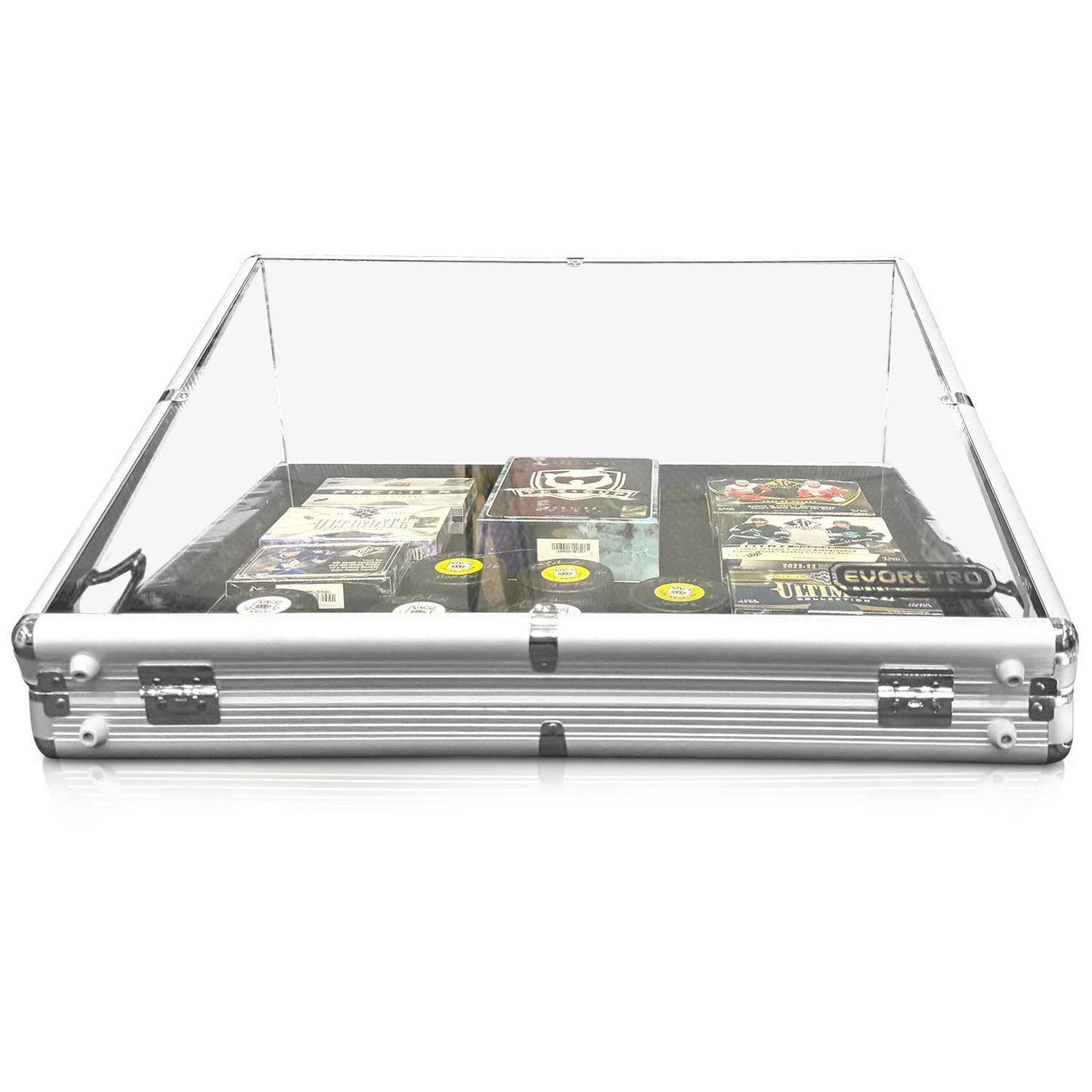 Présentoir vitrine en acrylique transparent EVORETRO pour salon professionnel