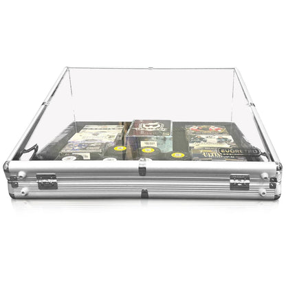 Présentoir vitrine en acrylique transparent EVORETRO pour salon professionnel