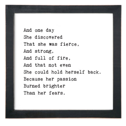 Framed Words - And One Day