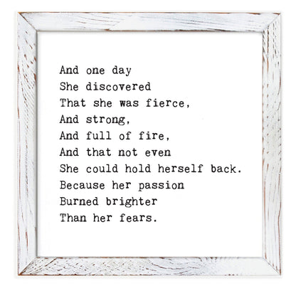 Framed Words - And One Day