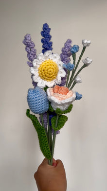 Crochet Daisy (Handmade Multi-coloured flowers)