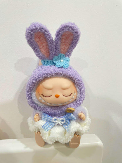 Tenue Labubu fait main – Édition Lapin Violet