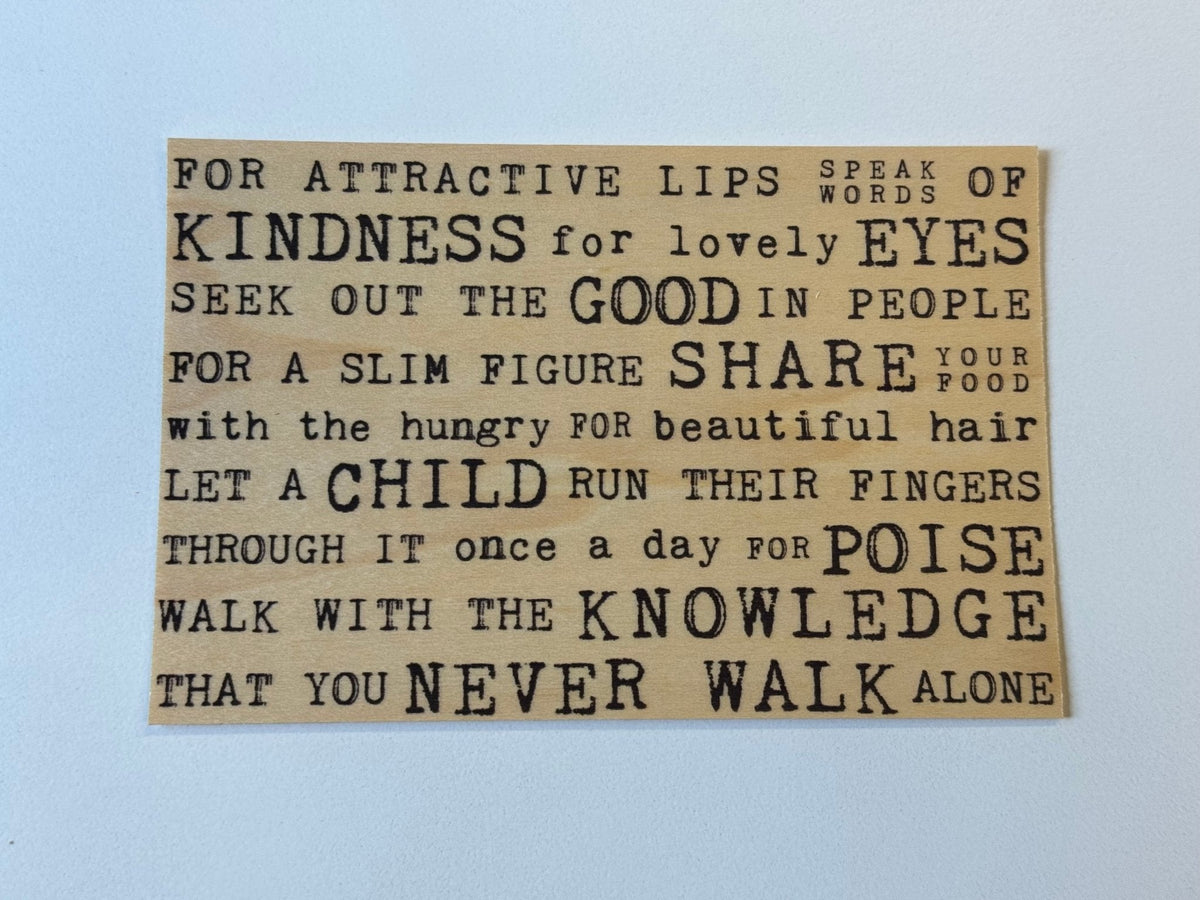 Wood Postcard - Attractive Lips