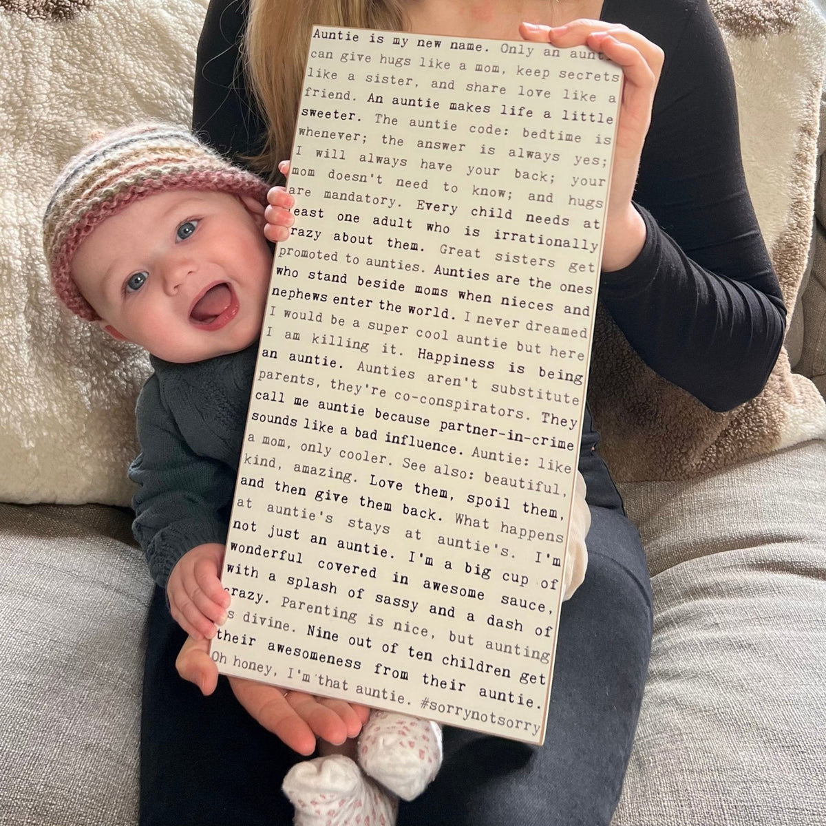Typewriter Sign - Auntie