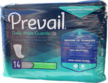 Protections masculines quotidiennes Prevail for Men – Taille unique, absorption maximale | Paquet de 14 ou carton de 126 (9 paquets de 14)