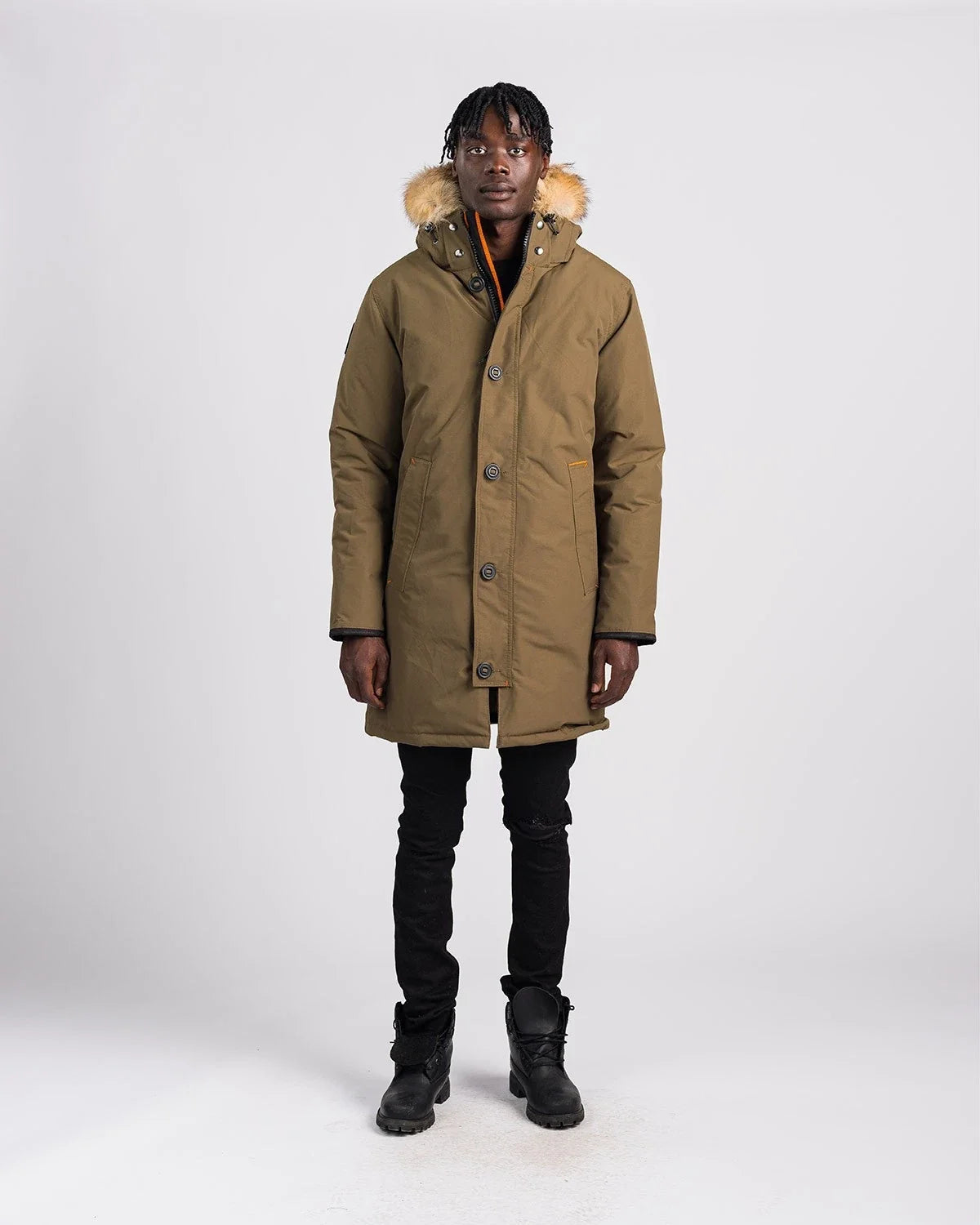 Outdoor Survival Canada Men's Nyik -40 Down Parka, Military Green, Large - ON DISPLAY