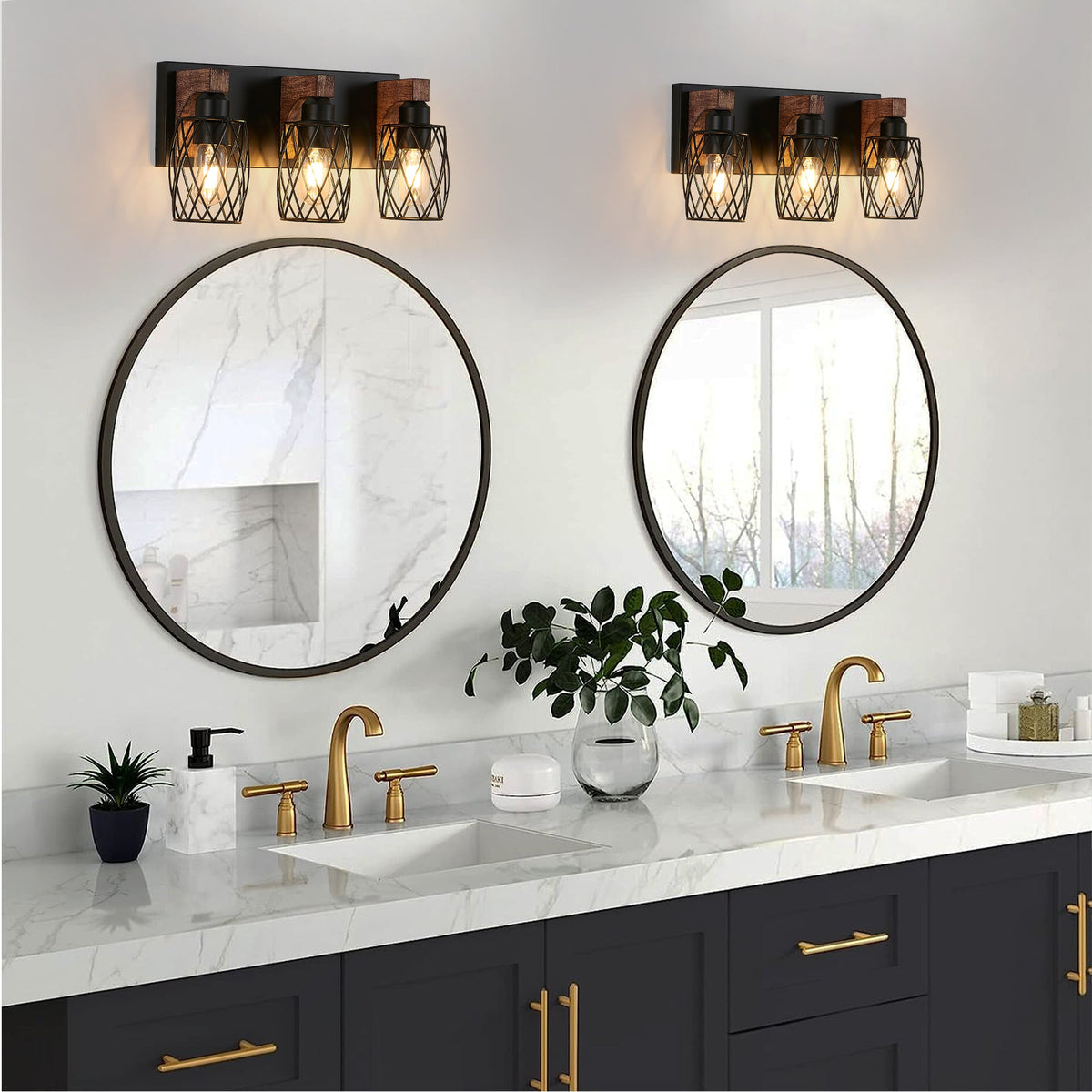 18-Inch Industrial Vintage 3-Light Wall Sconce (United States Delivery Only)