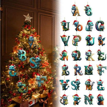 Christmas Tree Decoration 26 Letters Pendants