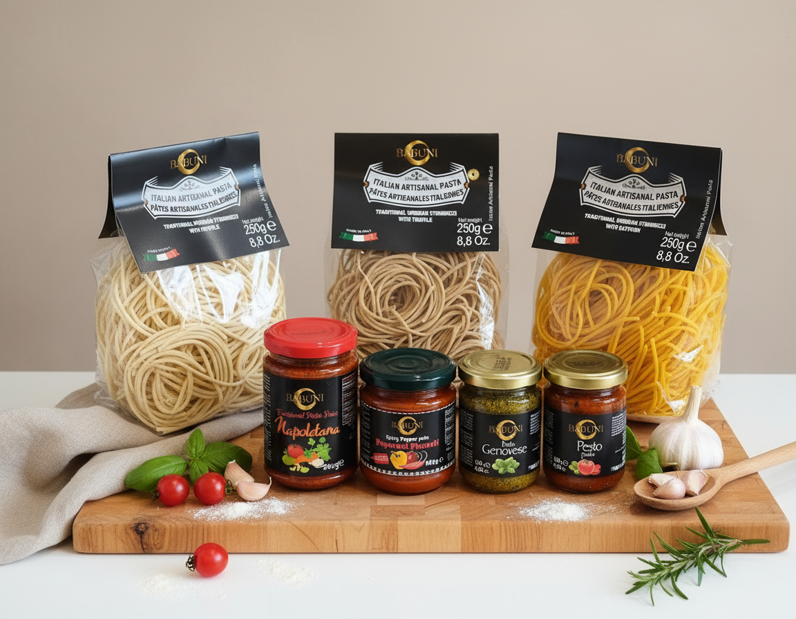 Combo spaghetti et pesto / sauce pour pâtes / pâté artisanal