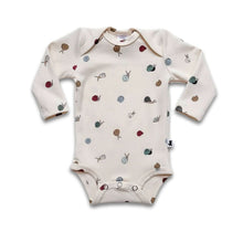 Baby Long-Sleeve Bamboo Bodysuit | Ditsy Snails