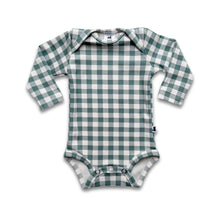 Baby Long-Sleeve Bamboo Bodysuit | Eucalyptus Gingham
