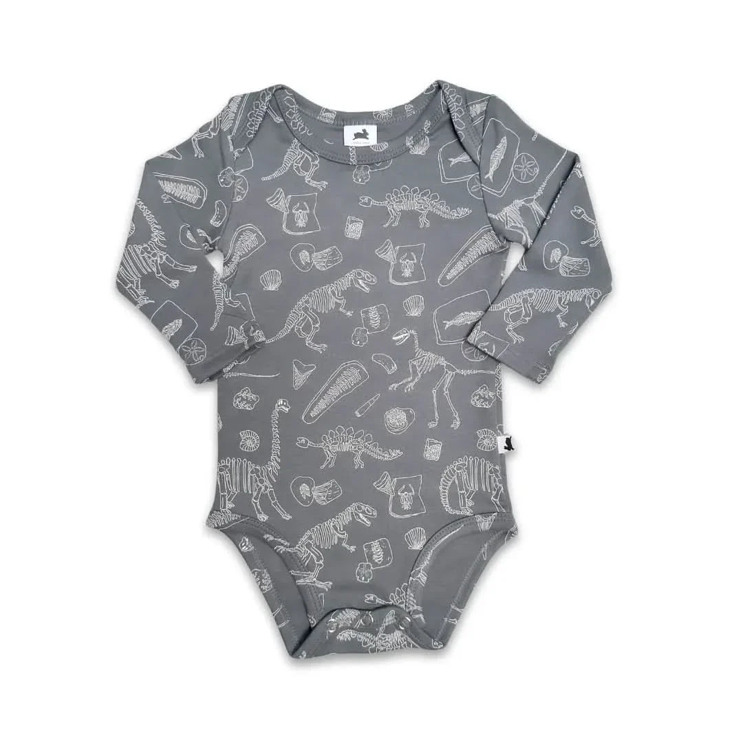 Baby Long-Sleeve Bamboo Bodysuit | Eucalyptus Gingham