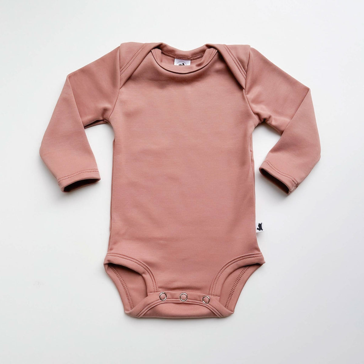 Baby Long-Sleeve Bamboo Bodysuit | Burnt Brick