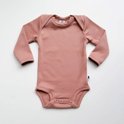 Baby Long-Sleeve Bamboo Bodysuit | Burnt Brick