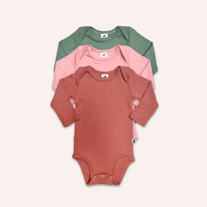 Baby Long-Sleeve Bamboo Bodysuit | Burnt Brick