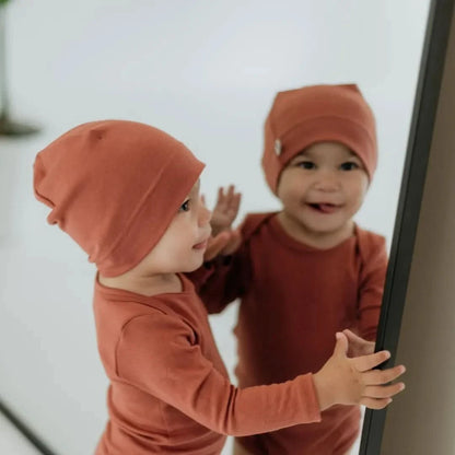 Baby Long-Sleeve Bamboo Bodysuit | Rose