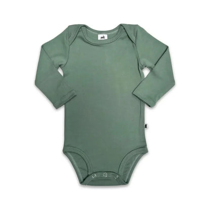 Baby Long-Sleeve Bamboo Bodysuit | Burnt Brick