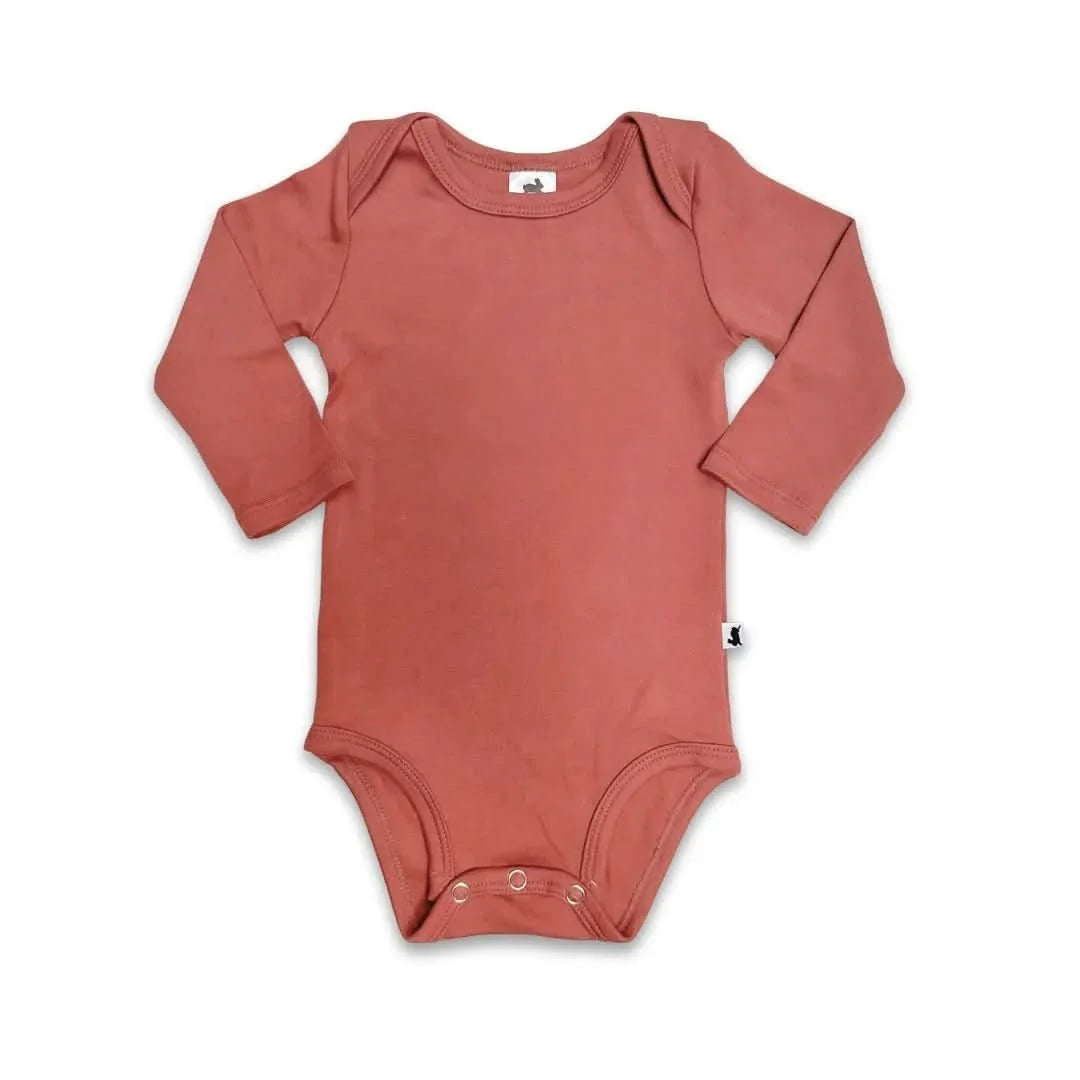 Baby Long-Sleeve Bamboo Bodysuit | Rose