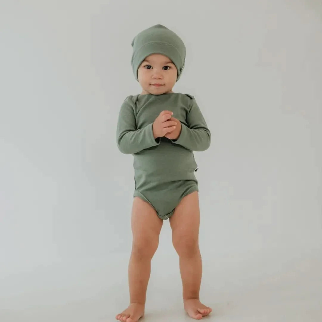 Baby Long-Sleeve Bamboo Bodysuit | Burnt Brick