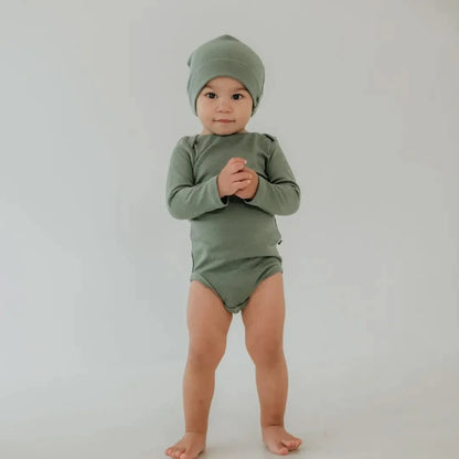 Baby Long-Sleeve Bamboo Bodysuit | Burnt Brick