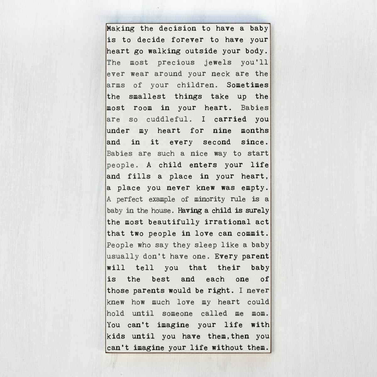 Typewriter Sign - Baby